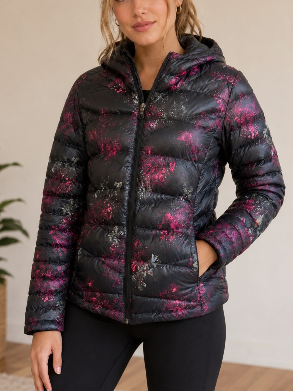 Lolë Emeline Jacket Floral Pink Black